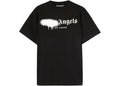 Palm Angels White Sprayed Black T-shirt