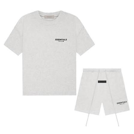Essentials Light grey T-Shirt & Short